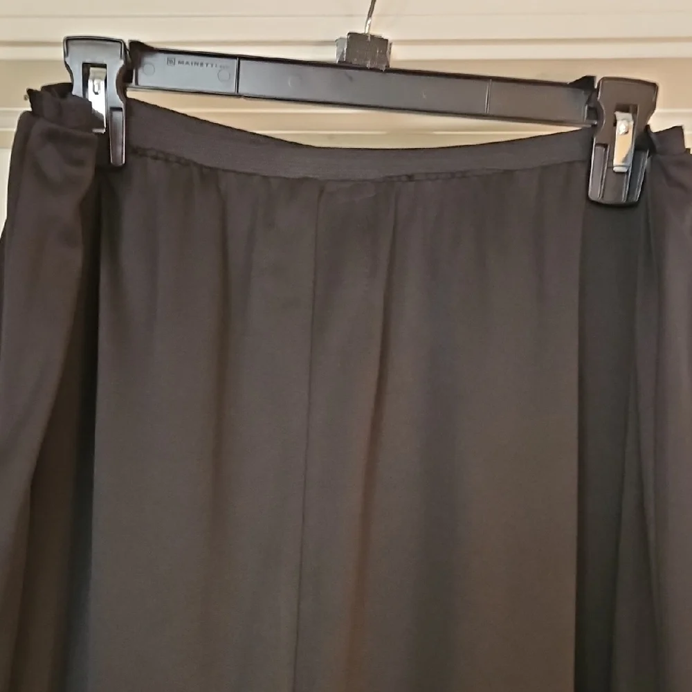 Alex Evenings Elegant Elastic Waist Black Maxi Skirt With Tiered Hem Size L - Picture 3 of 8